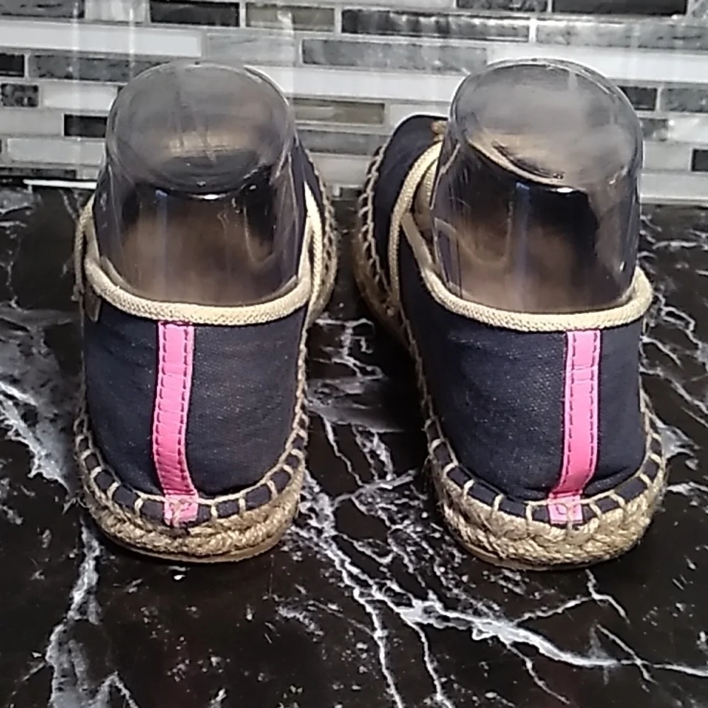 Lilly Pulitzer 6 espadrille canvas beachcomber nautical sea horse SIRENS - Picture 5 of 8